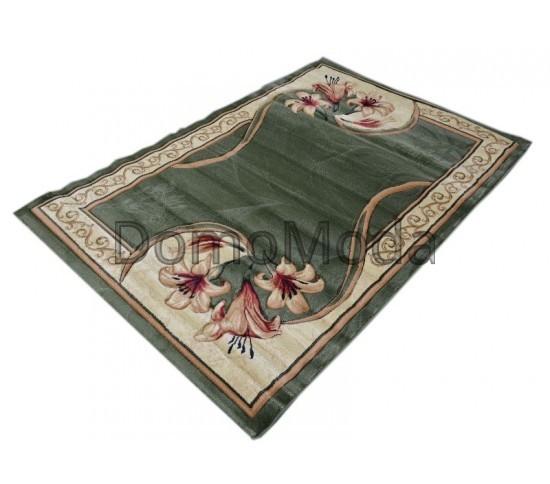 Синтетичний килим Hand Carving 0613 d.green-cream - Висока якість за найкращою ціною в Україні зображення 4.